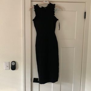 Black midi dress